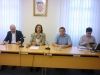Franjo Skoko, direktor tvrtke Coris Educa, Adela Zobundžija, direktorica poslovnog parka LORA, regionalnog voditelja projekta za područje Bjelovarsko-bilogorske županije, Dino Dušek, direktor tvrtke Papion, suradnik na projektu i Luka Sekovanić, certificirani trener e-poslovanja - Predstavljanje projekta e-Poslovanje: Poboljšanje poslovne konkurentnosti putem elektroničkog poslovanja, 21. ožujka 2014., velika vijećnica Grada Bjelovara FOTO: Dubravka Dragičević www.bjelovar.hr